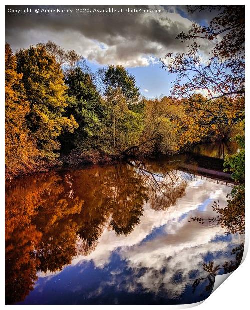 Chester le Street River Reflections  Print by Aimie Burley