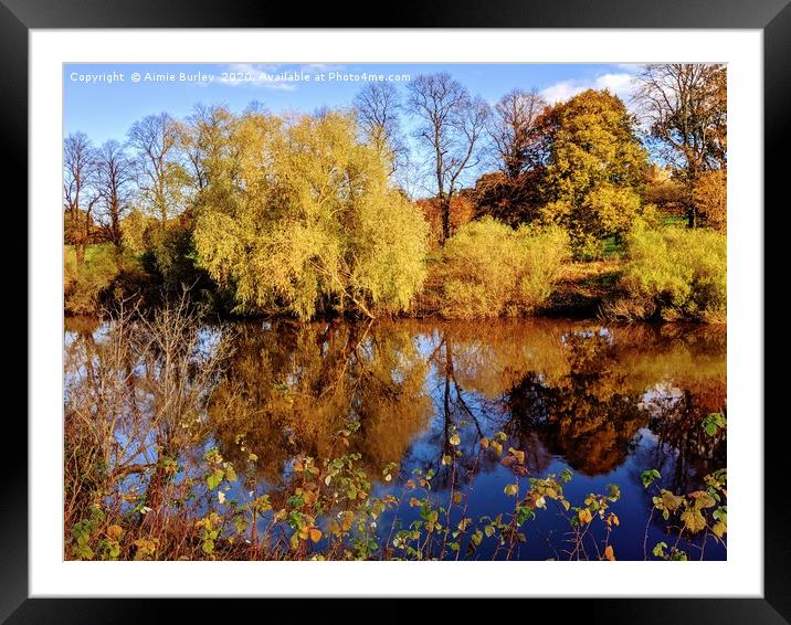River reflections Framed Mounted Print by Aimie Burley