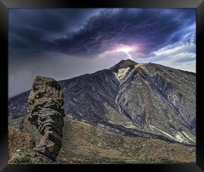 MOUNT TEIDE, TENERIFE - STORM Framed Print by Tony Sharp LRPS CPAGB