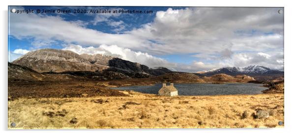 Loch Stack and Arkle #2 Acrylic by Jamie Green