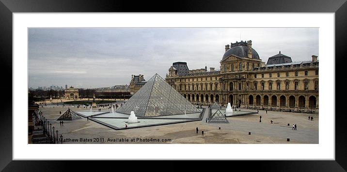 The Louvre Pyramids Framed Mounted Print by Matthew Bates