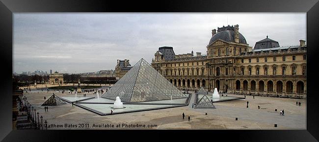 The Louvre Pyramids Framed Print by Matthew Bates