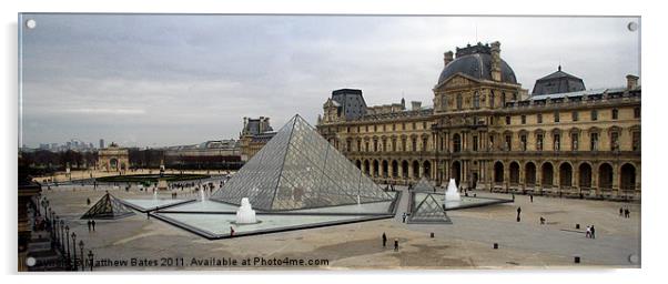 The Louvre Pyramids Acrylic by Matthew Bates