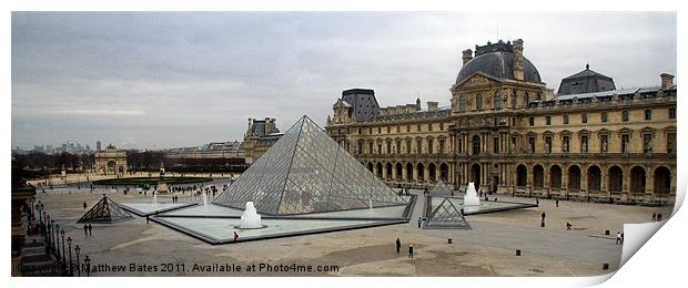 The Louvre Pyramids Print by Matthew Bates