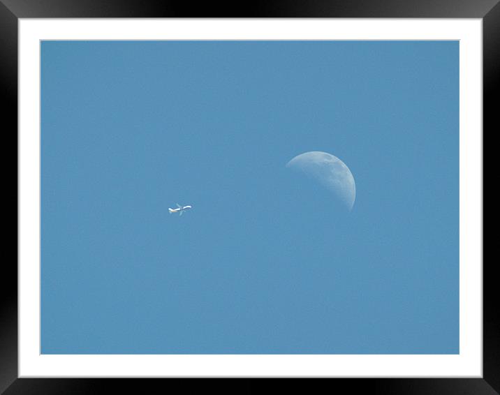 Fly me to the Moon Framed Mounted Print by Chris Day