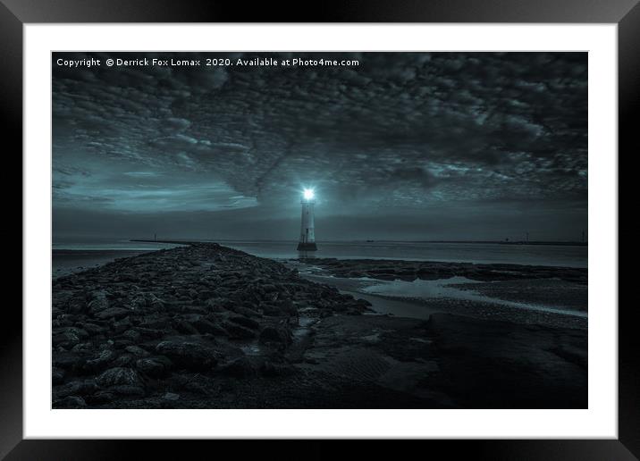 New Brighton Lighthouse Framed Mounted Print by Derrick Fox Lomax