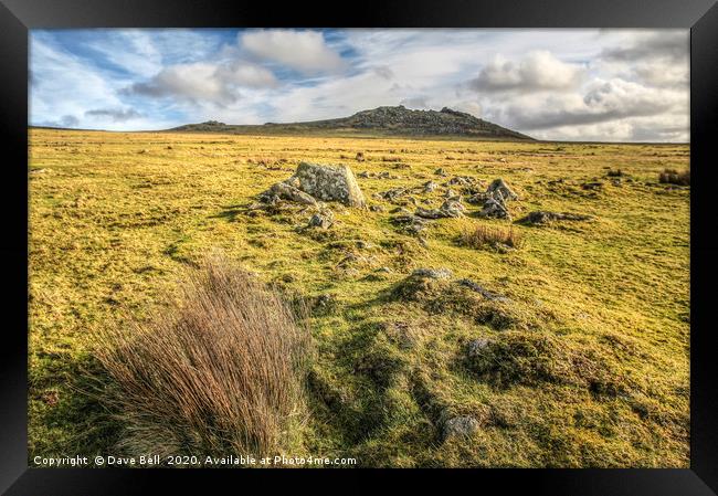 Rocky Path To Rough Tor Framed Print by Dave Bell