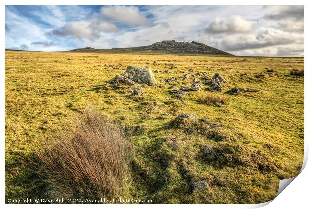 Rocky Path To Rough Tor Print by Dave Bell