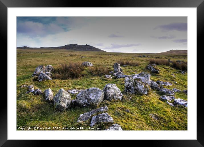 Ancient Hut Circles On Bodmin Moor, Framed Mounted Print by Dave Bell