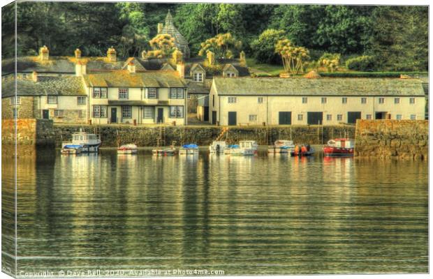 Small Fishing Harbour. Canvas Print by Dave Bell