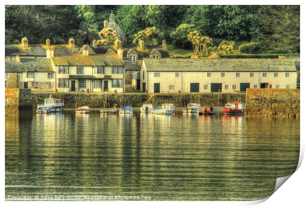 Small Fishing Harbour. Print by Dave Bell