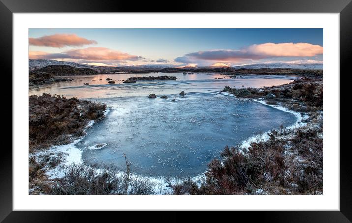 First light on Rannoch Moor, Scotland Framed Mounted Print by George Robertson