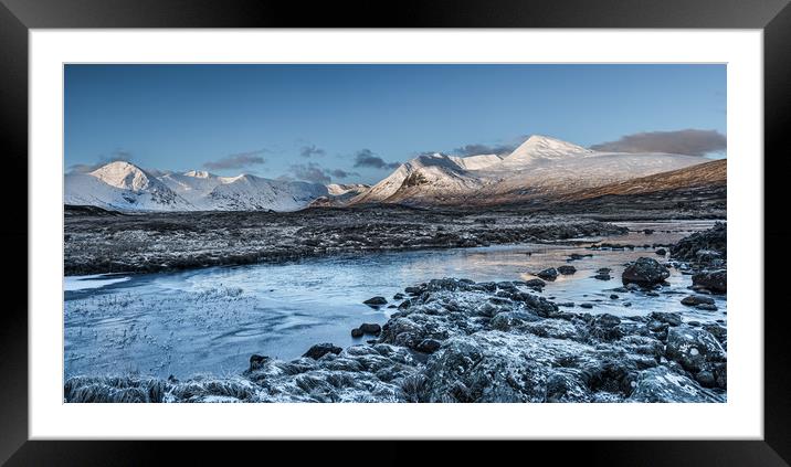 First light on the Black Mount on Rannoch Moor  Framed Mounted Print by George Robertson