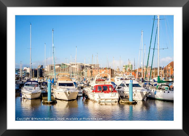 Hull Marina Framed Mounted Print by Martyn Williams