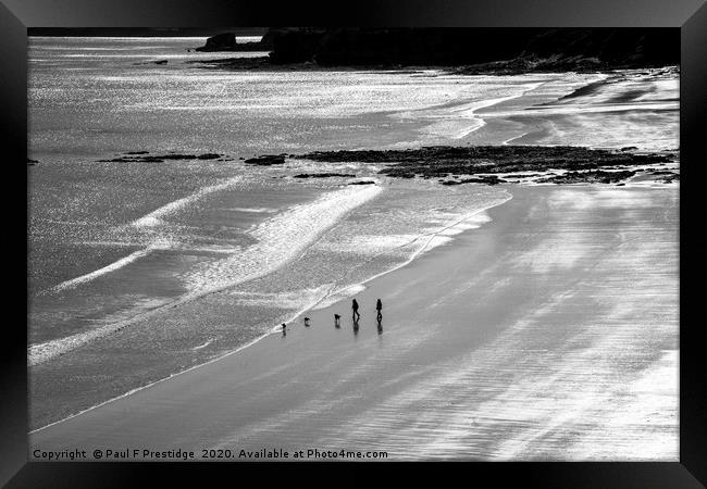 Silver Sea in February Framed Print by Paul F Prestidge