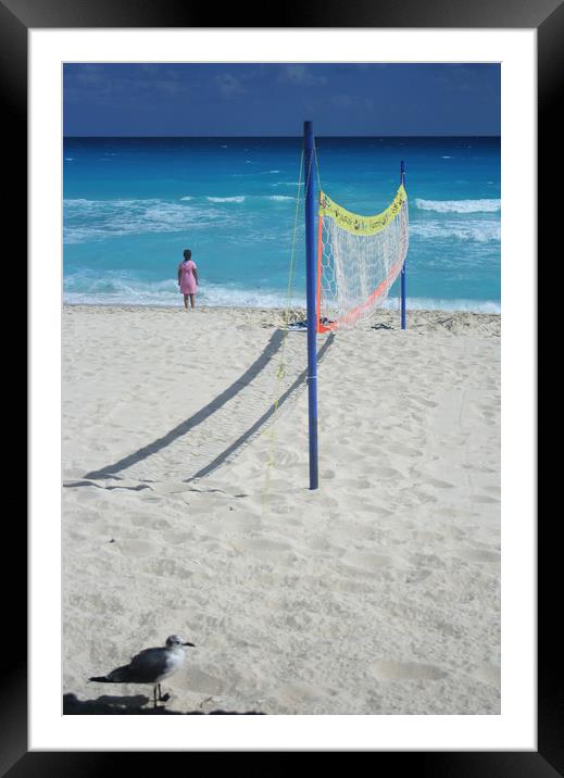 Cancun beach Framed Mounted Print by Larisa Siverina