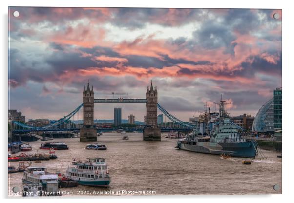 The City of London Acrylic by Steve H Clark