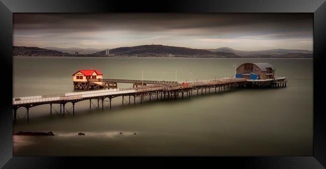 Mumbles Pier and Kilvey Hill Framed Print by Leighton Collins