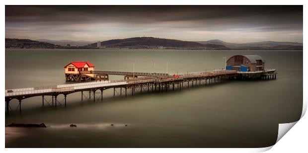 Mumbles Pier and Kilvey Hill Print by Leighton Collins