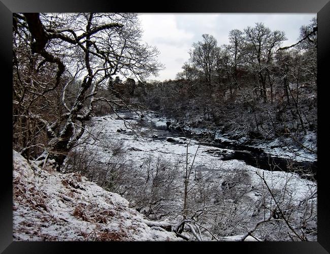 Winter on the River Roy, Roy Bridge,Highlands Framed Print by Martin Smith