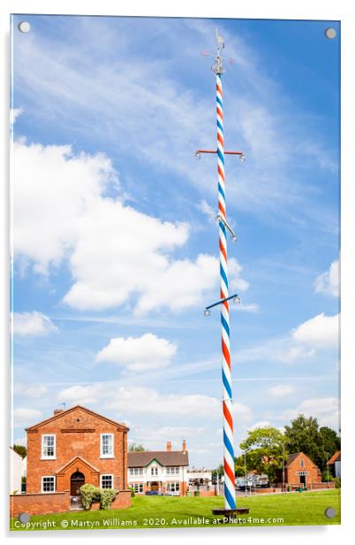 Maypole At Wellow, Nottinghamshire Acrylic by Martyn Williams