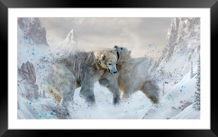Polar Bear Mountains Framed Mounted Print by Darren Wilkes