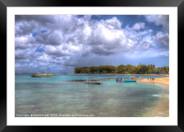 Barbados Summer Beach Framed Mounted Print by David Pyatt