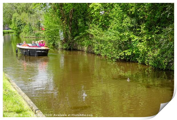 Relaxing on the Canal Print by Jane Metters
