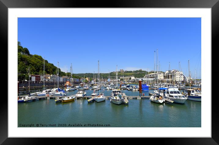Dover castle from the marina Framed Mounted Print by Terry Hunt