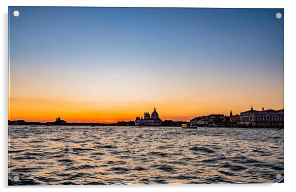 Venice sunset Acrylic by David Martin