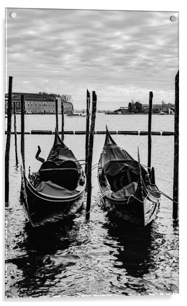 Venice B&W Acrylic by David Martin