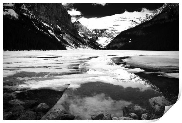 Majestic View of Lake Louise Print by Andy Evans Photos