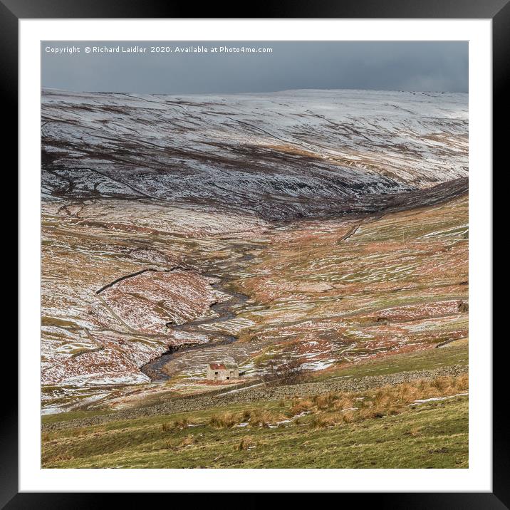 The Hudes Hope Valley in Winter (3) Framed Mounted Print by Richard Laidler