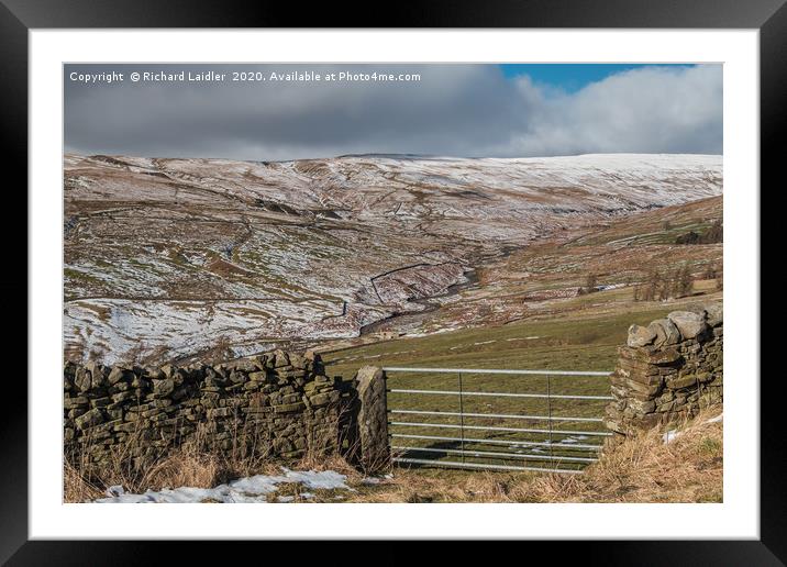 The Hudes Hope Valley in Winter (4) Framed Mounted Print by Richard Laidler