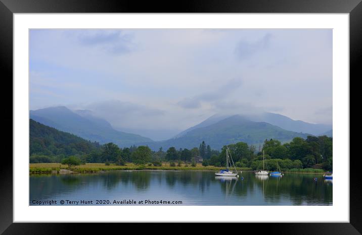 Lakes and mountains Framed Mounted Print by Terry Hunt