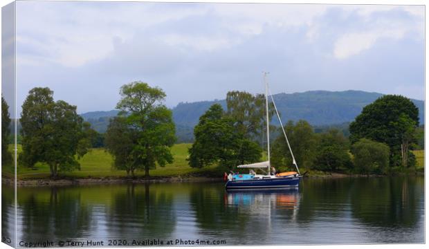 Sailing on Lake Windermere Canvas Print by Terry Hunt
