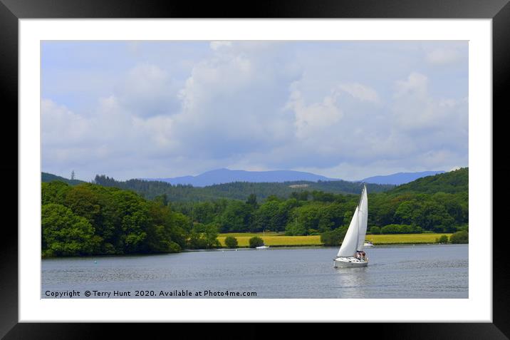Sailing on Lake Windermere Framed Mounted Print by Terry Hunt