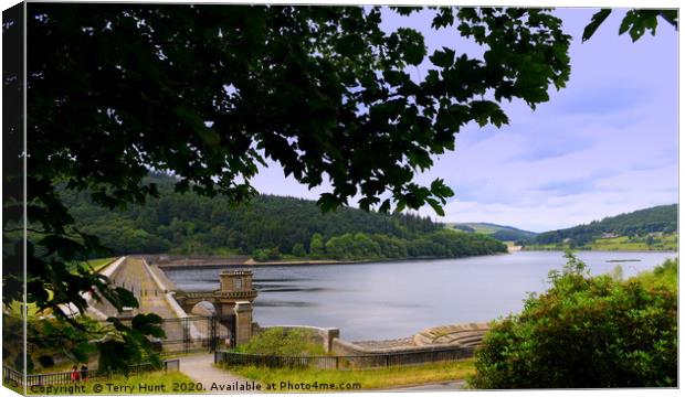 Ladybower Dam and Reservoir Canvas Print by Terry Hunt