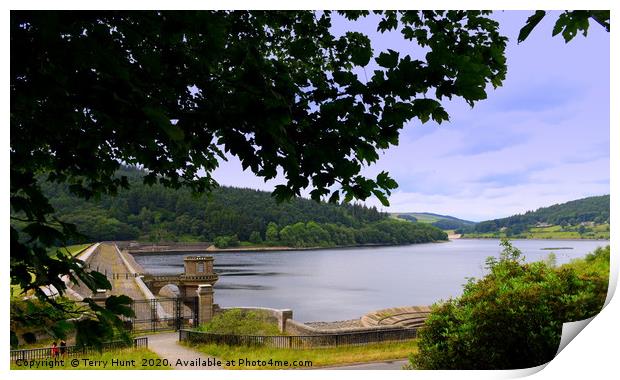 Ladybower Dam and Reservoir Print by Terry Hunt