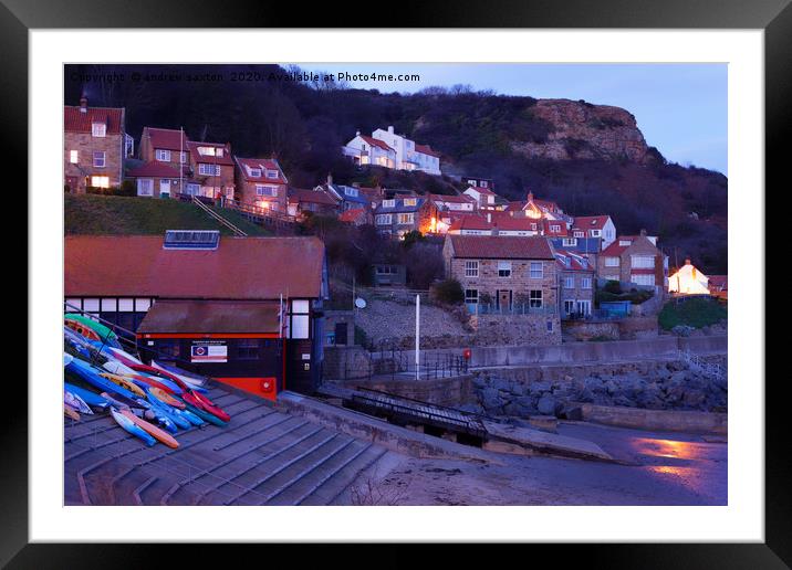 CLIFF LIVING Framed Mounted Print by andrew saxton
