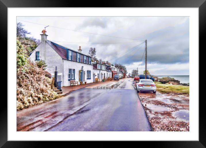 Corrie on Arran Framed Mounted Print by Valerie Paterson