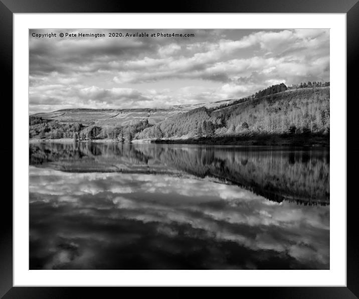 Derwent Reservoir in the Peaks Framed Mounted Print by Pete Hemington