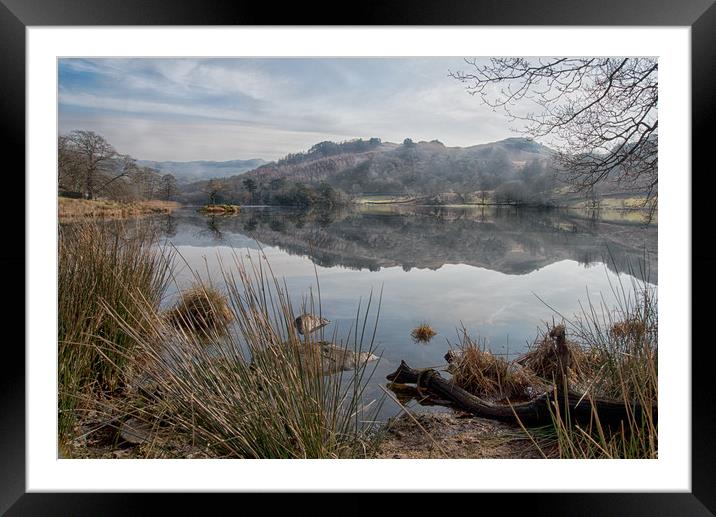 Rydal Water Reflections, Ambleside Framed Mounted Print by Ann Goodall