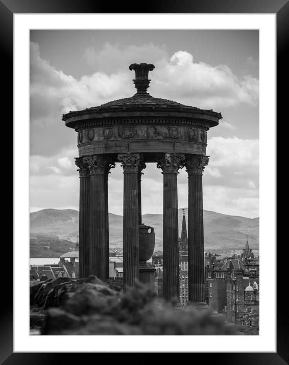 The Dugald Stewart monument Framed Mounted Print by Steven Lennie