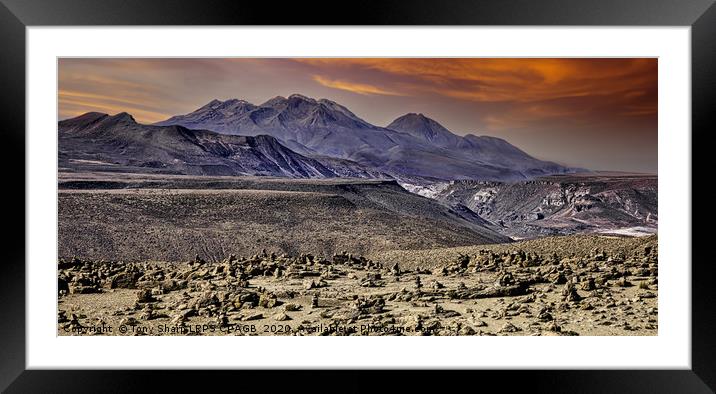 THE VIEW FROM THE HIGH ANDES PLATEAU PERU Framed Mounted Print by Tony Sharp LRPS CPAGB