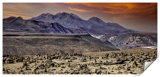 THE VIEW FROM THE HIGH ANDES PLATEAU PERU Print by Tony Sharp LRPS CPAGB