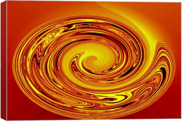 Flame Ball Abstract Canvas Print by paulette hurley