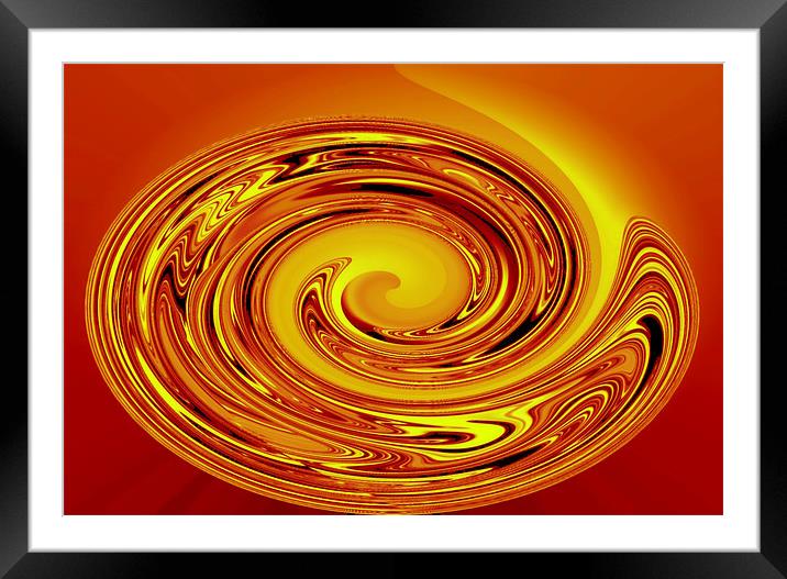 Flame Ball Abstract Framed Mounted Print by paulette hurley