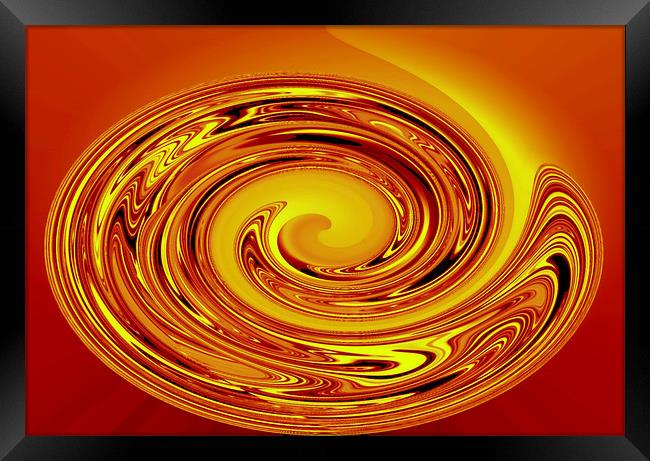 Flame Ball Abstract Framed Print by paulette hurley