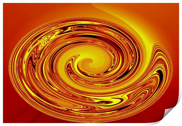 Flame Ball Abstract Print by paulette hurley